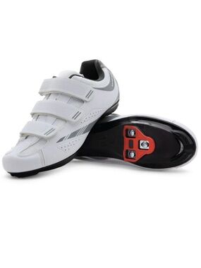 Tommaso Women's Pista 100 Cycling Shoes (White/Silver, size 9)